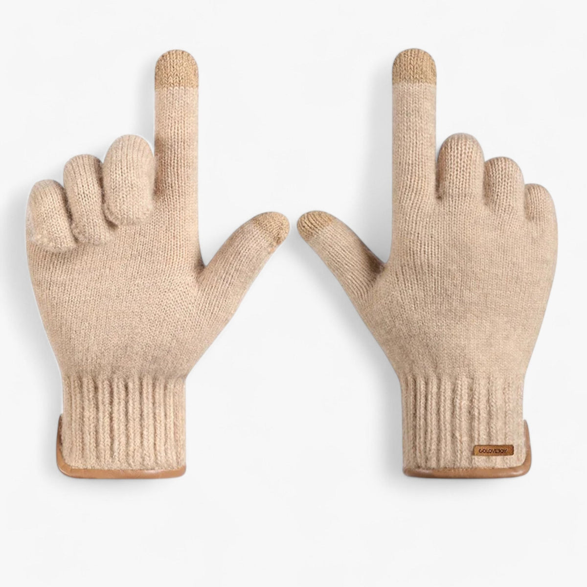 Herren Strickhandschuhe mit Touchscreen-Fingerspitzen – Warme Winterhandschuhe, Herbst Winter
