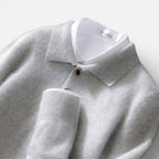 Kaschmir Herren Strickpullover mit Polokragen