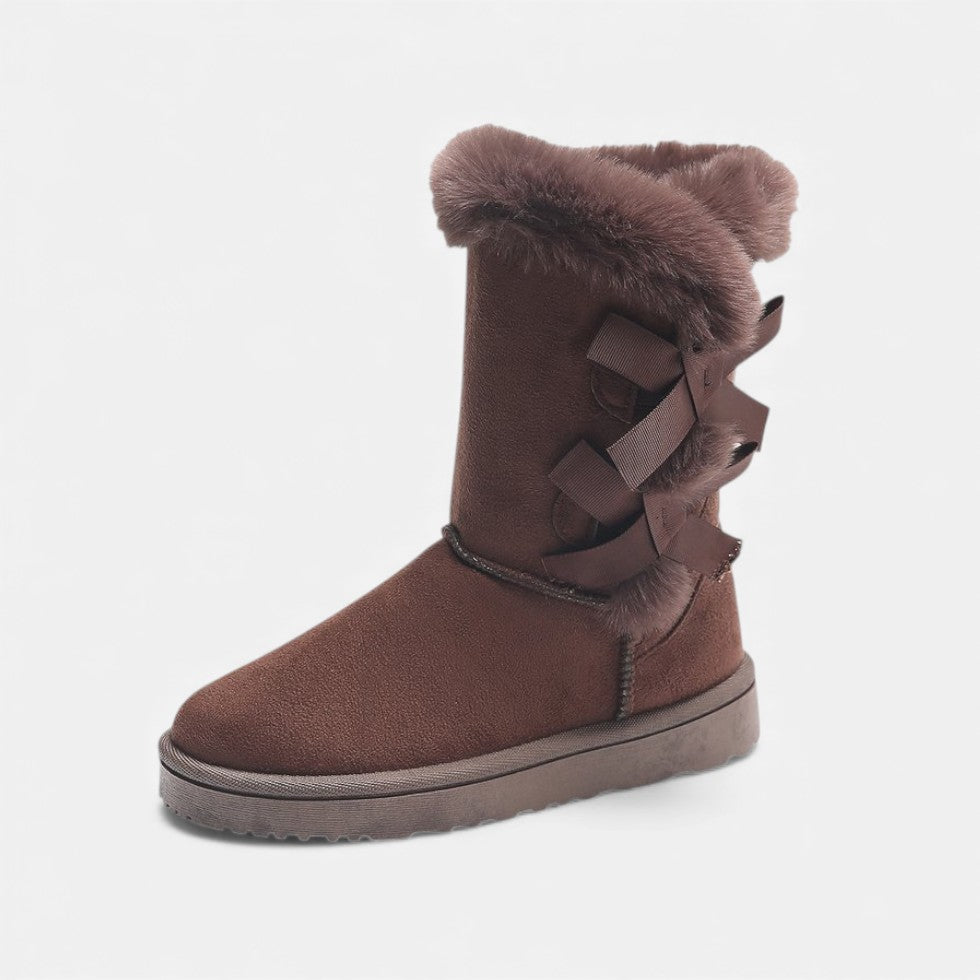 Damen Winterstiefel mit Fellkragen