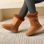 Damen Winterstiefel mit Fellkragen