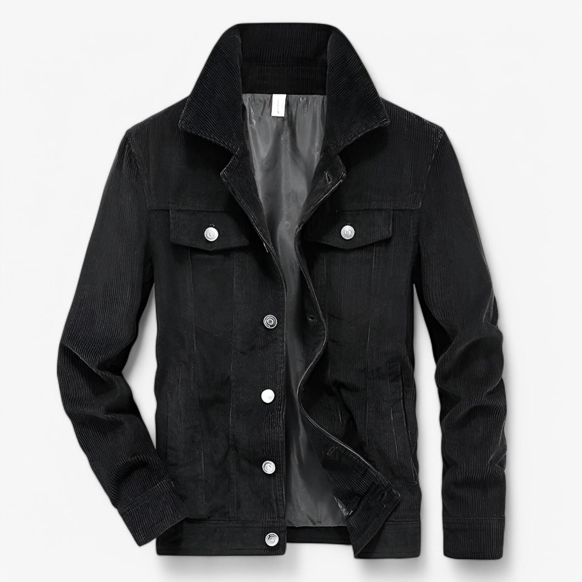 Herren Trucker Cordjacke Vintage – Übergangsjacke aus Cord mit Brusttaschen