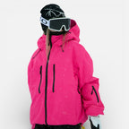 Damen Skijacke mit Kapuze und Reißverschlusstaschen