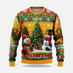 Weihnachtspullover Herren mit Winterlandschaft Motiv