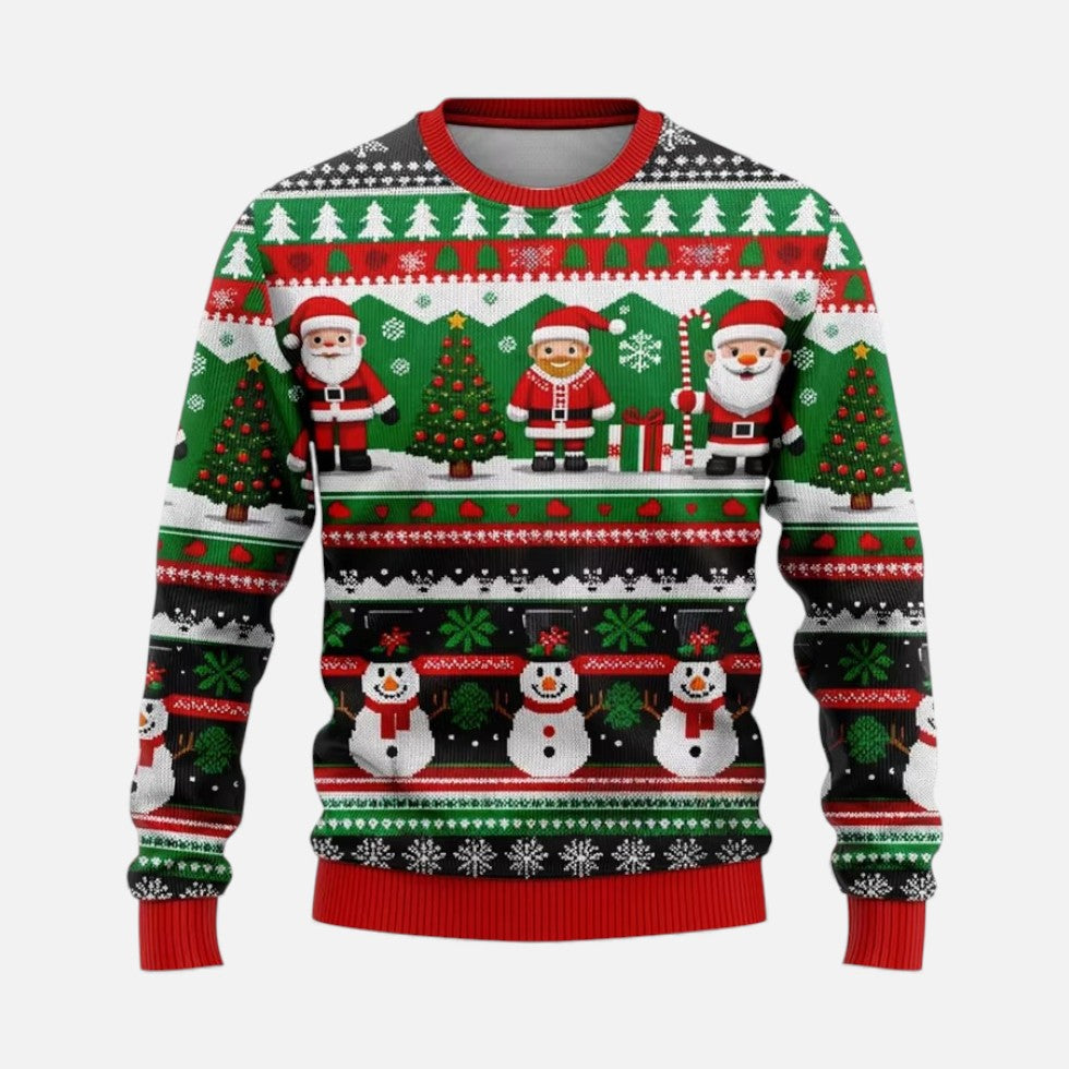 Weihnachtspullover Herren mit Winterlandschaft Motiv