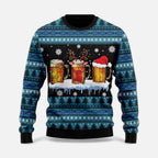 Weihnachtspullover Herren im Winterstil mit Motiv
