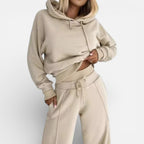Damen Zweiteiliges Freizeitset mit Kapuzenpullover und Jogginghose