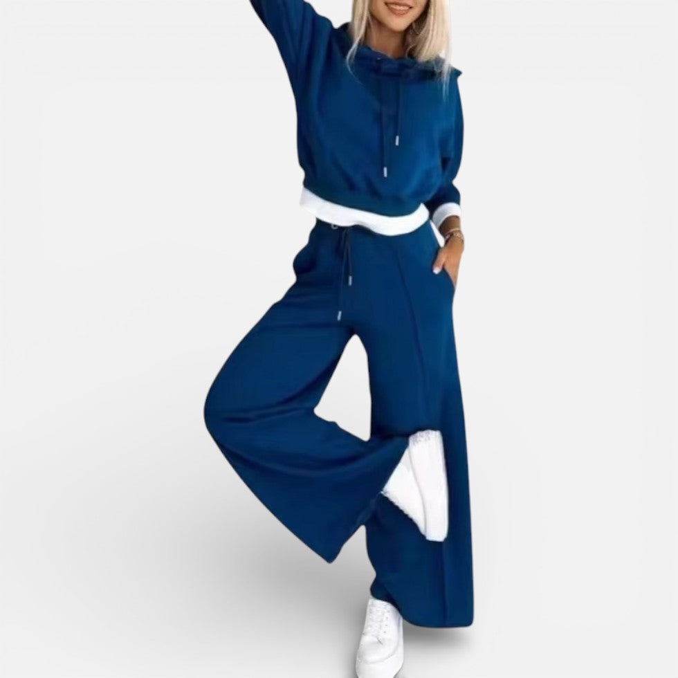 Damen Zweiteiliges Freizeitset mit Kapuzenpullover und Jogginghose