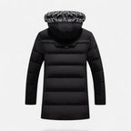 Herren Winterjacke mit Kapuze und Kunstfellkragen