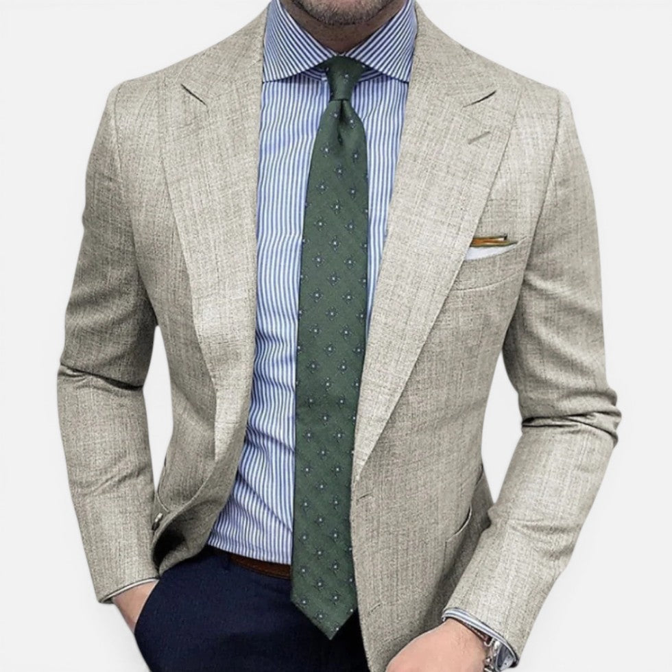Herren Blazer mit Reverskragen und Knopfverschluss
