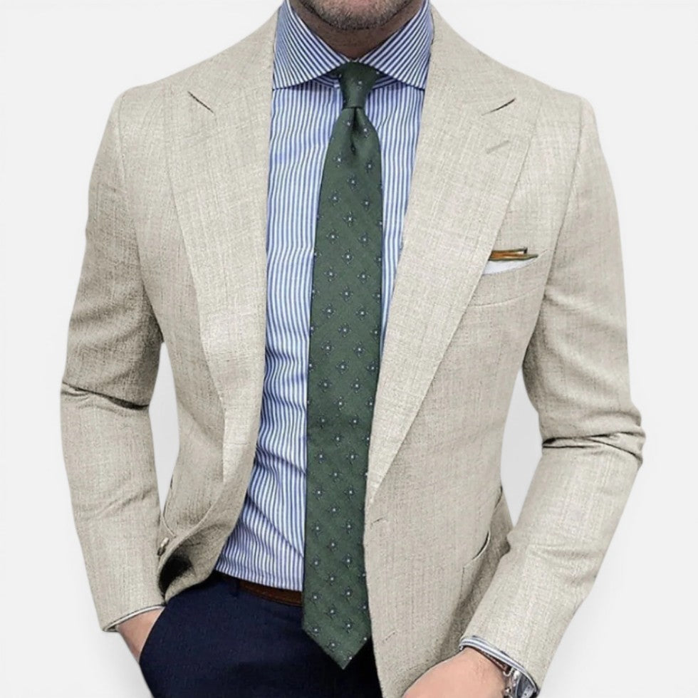 Herren Blazer mit Reverskragen und Knopfverschluss