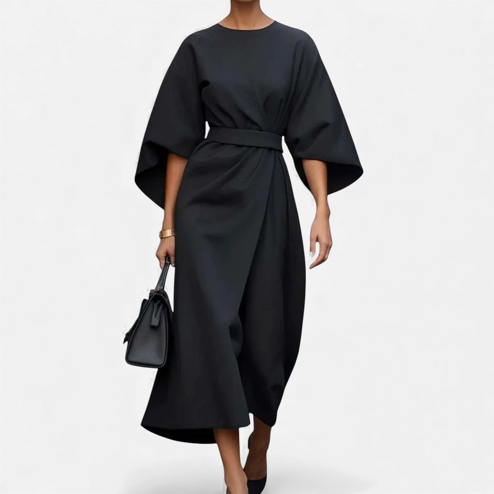 Elegantes Langarm Midikleid Damen