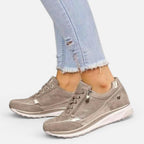 Damen Sneaker mit Reißverschluss und Schnürung