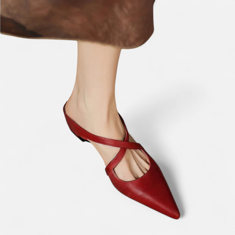 Spitze Flats mit Riemchen für Damen