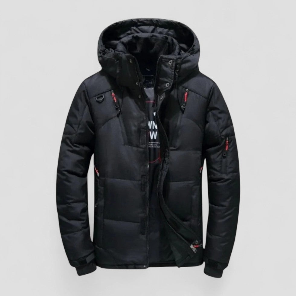 Gefütterte Winterjacke mit Kapuze für Herren