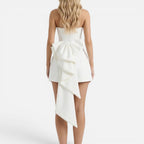 Damen Bandeau Minikleid mit Schleife