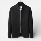 Herren Strickjacke mit Knopfleiste und strukturiertem Stoff