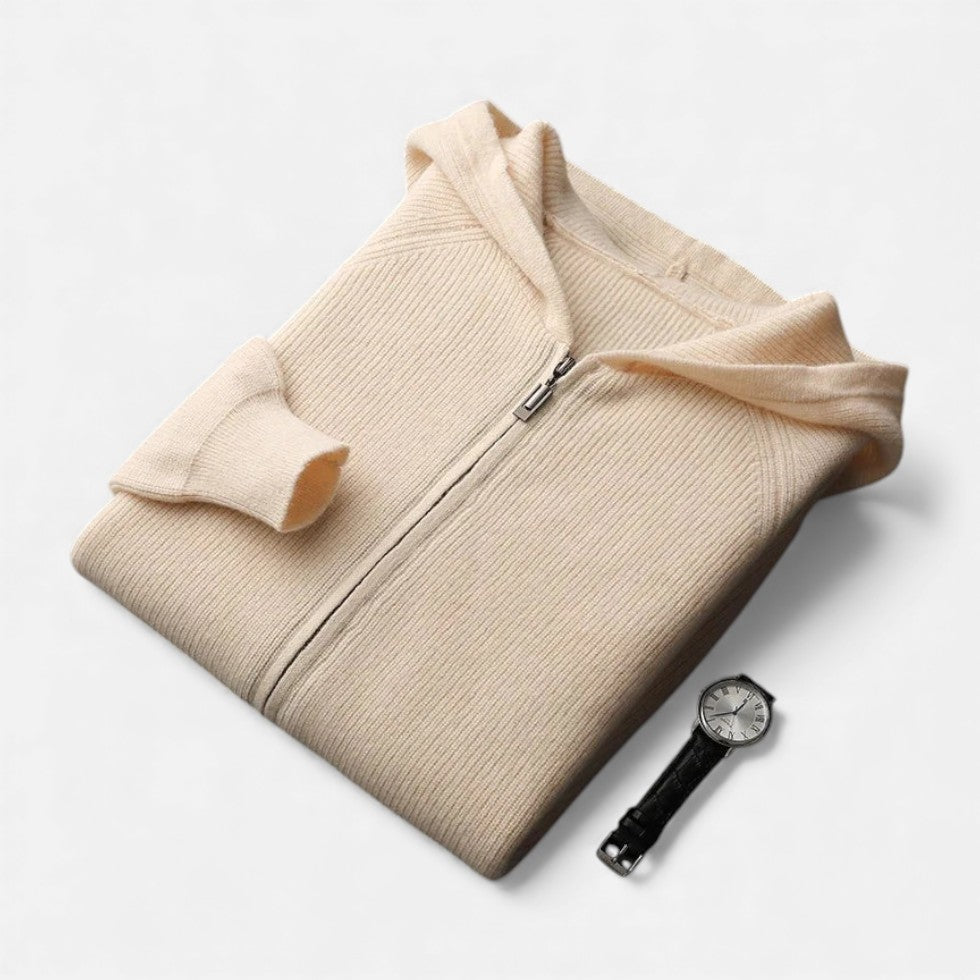 Herren Strick Hoodie mit Reißverschluss