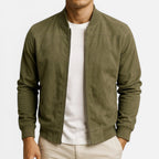 Herren Jacke mit Reißverschluss und Stehkragen