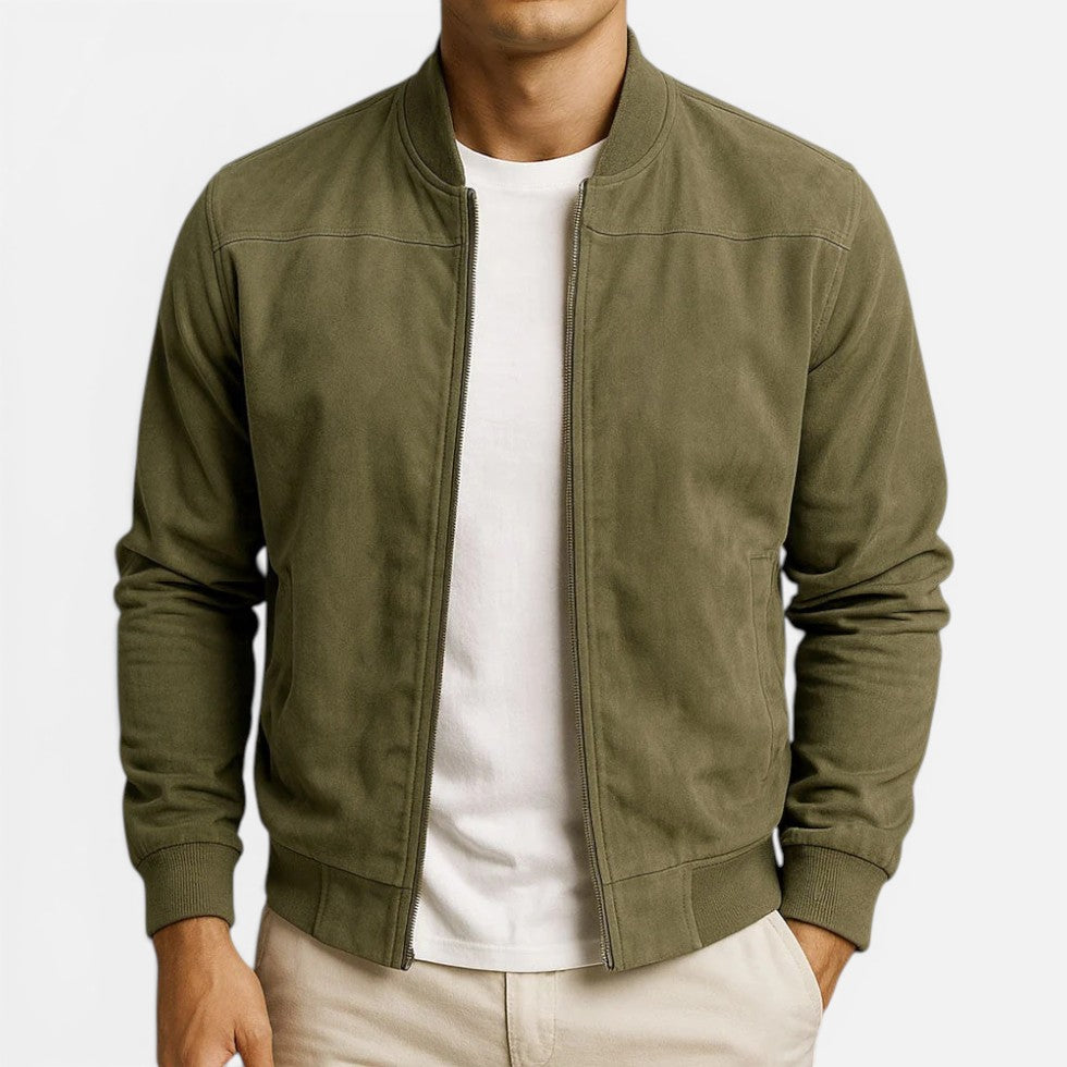 Herren Jacke mit Reißverschluss und Stehkragen