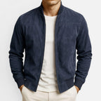Herren Jacke mit Reißverschluss und Stehkragen