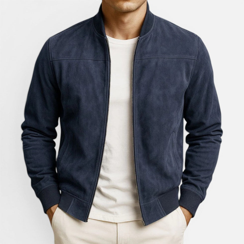 Herren Jacke mit Reißverschluss und Stehkragen