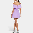 Schulterfreies Cocktailkleid Damen mit elegantem Faltendetail
