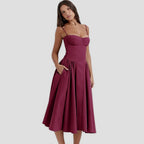 Korsett-Midikleid im Vintage-Stil