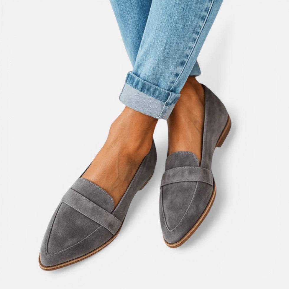 Damen Loafer mit spitzer Form und flachem Absatz