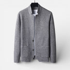 Herren Strickjacke mit Knopfleiste und strukturiertem Stoff