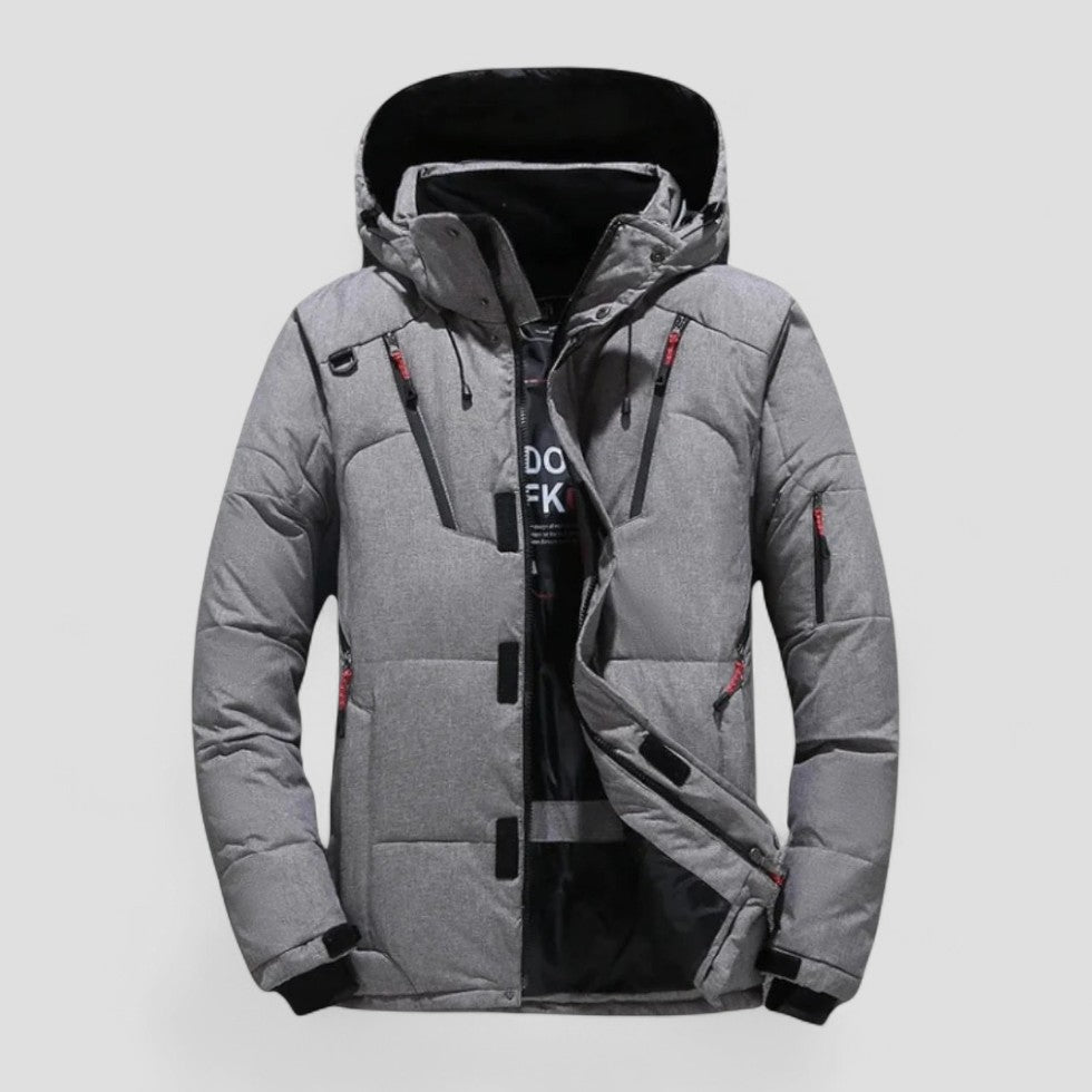 Gefütterte Winterjacke mit Kapuze für Herren