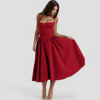 Korsett-Midikleid im Vintage-Stil