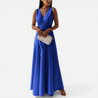 Maxikleid mit Wickeloptik und Taillengürtel