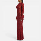 Damen Maxikleid mit Animalmuster und Rückenausschnitt
