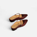 Mules mit Riemchen und spitzer Zehenpartie für Damen