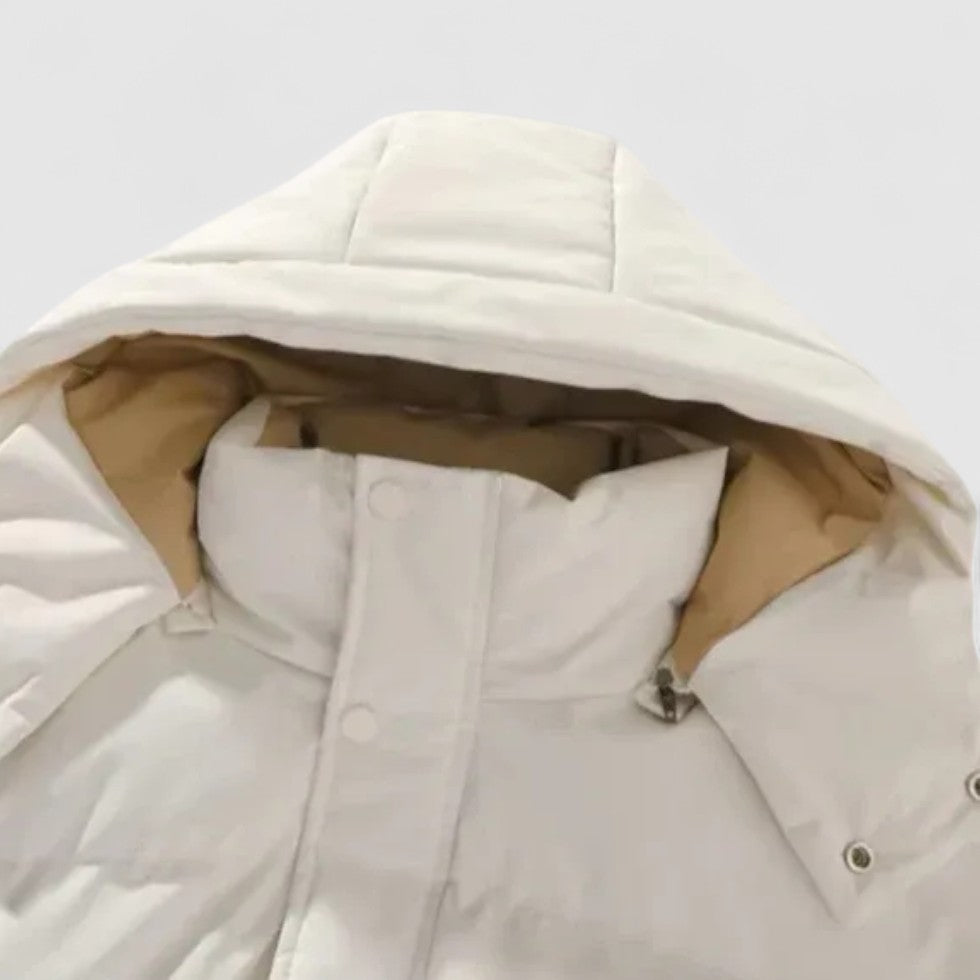 Herren Puffer Steppjacke gefüttert mit abnehmbarer Kapuze – warme Winterjacke