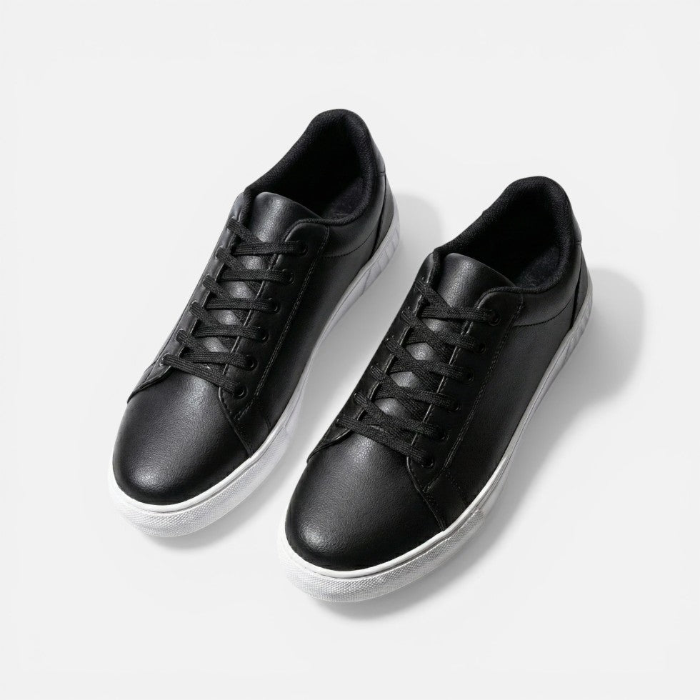 Herren Sneaker mit Schnürung und glatter Oberfläche