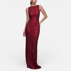 Langes ärmelloses Abendkleid mit schmaler Passform