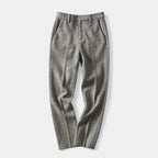 Damen Stoffhose mit Fischgrätenmuster