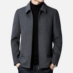 Herren Wolljacke mit klassischem Kragen
