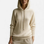 Damen Strick Hoodie mit weichem Rippmaterial