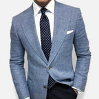 Herren Blazer mit Reverskragen und Knopfverschluss