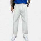 Herren Stoffhose mit weitem Bein
