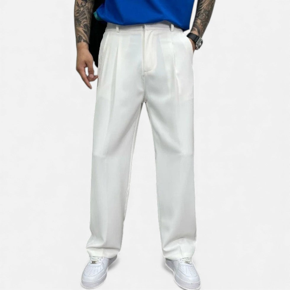 Herren Stoffhose mit weitem Bein