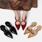 Spitze Flats mit Riemchen für Damen