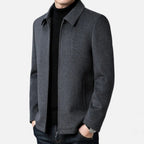 Herren Wolljacke mit klassischem Kragen