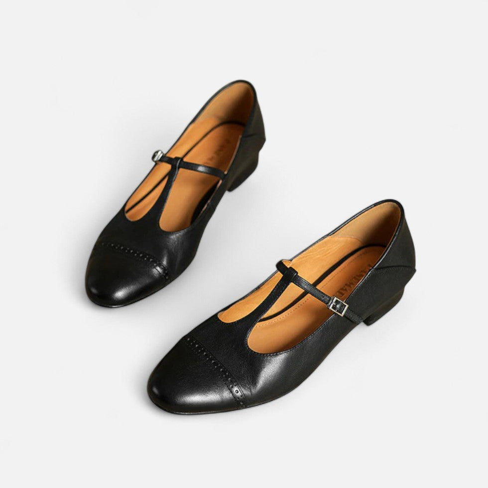 Elegante Flats mit Vintage Riemchen für Damen