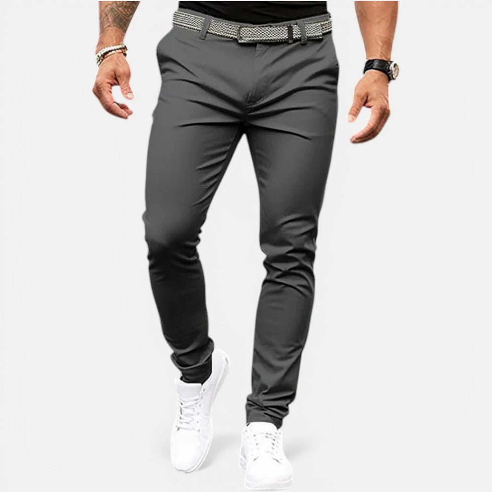 Stoffhose mit Slim Fit und elastischem Bund