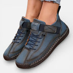 Orthopädische Damen Sneaker mit Klettverschluss und Schnürung