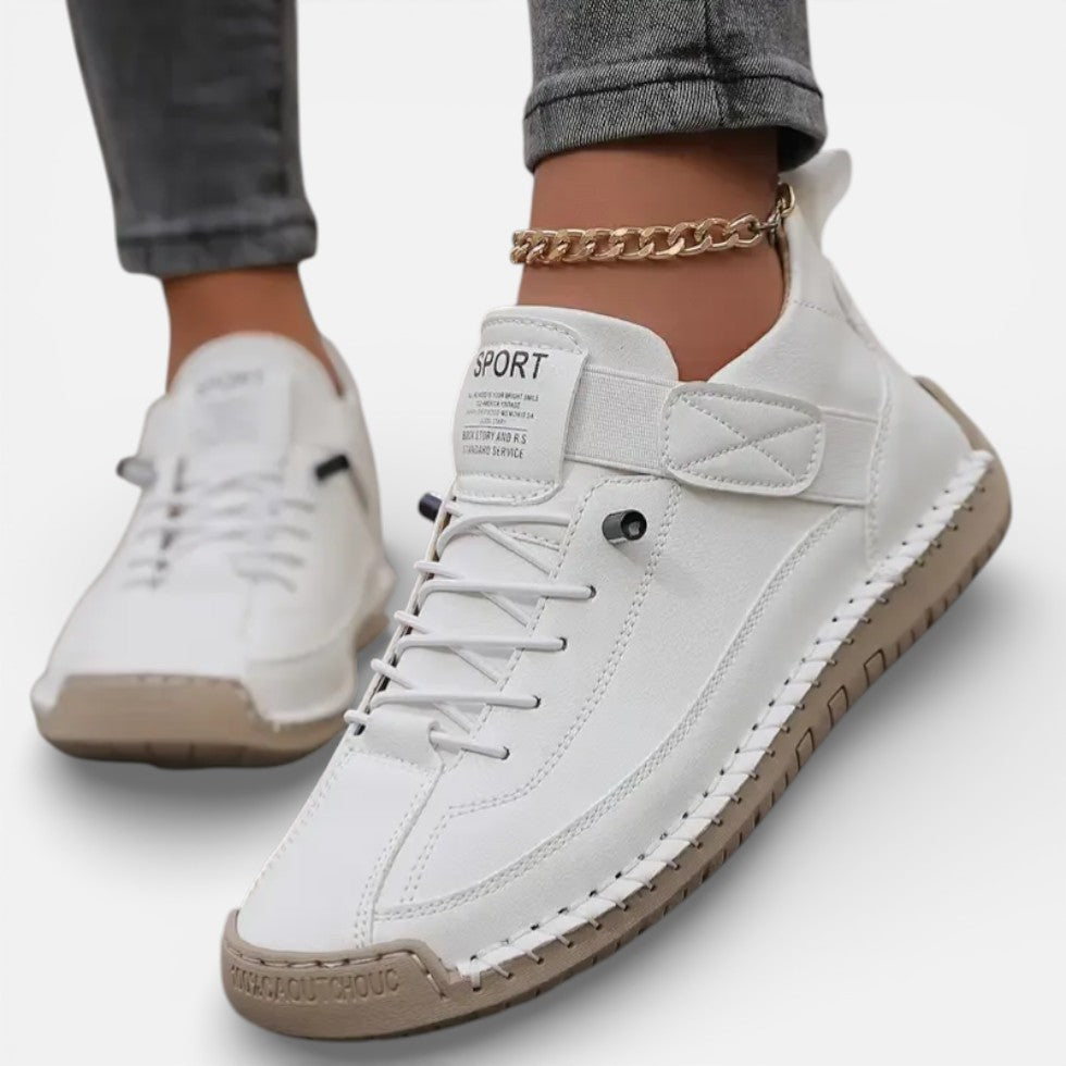 Orthopädische Damen Sneaker mit Klettverschluss und Schnürung