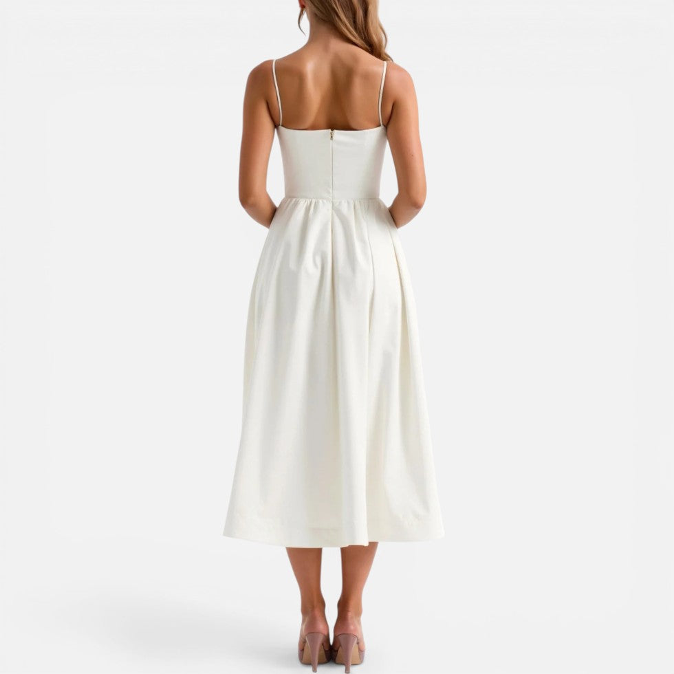 Midikleid mit Spaghettiträgern